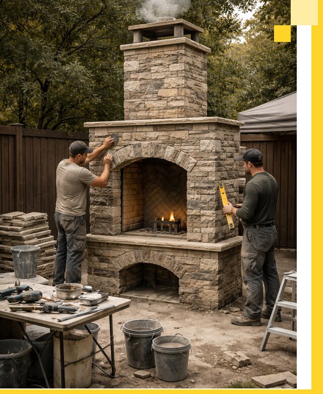 Проектирование и установка уличных каминов в Краснокамске