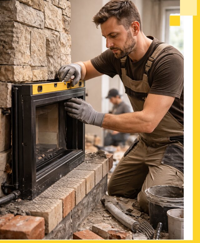 Дровяные камины под ключ в Краснокамске: монтаж, обустройство