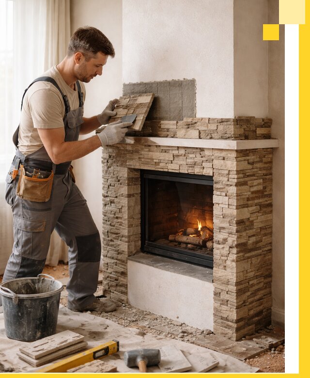 Изготовление и монтаж каминов для дома под ключ в Краснокамске