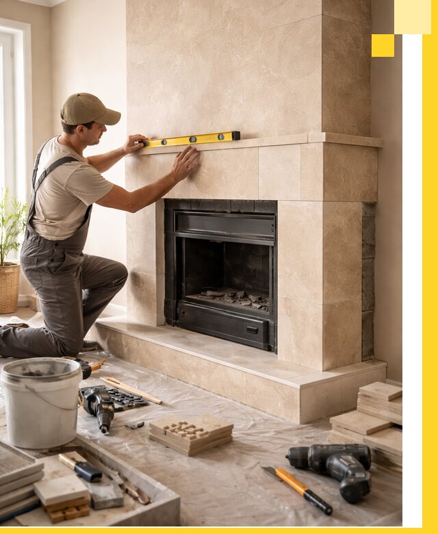 Установка и монтаж каминов в частном доме под ключ в Краснокамске