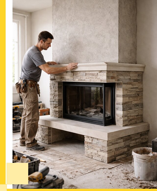 Изготовление каминов под ключ в Краснокамске от 152055 р. | ЭриданКнм