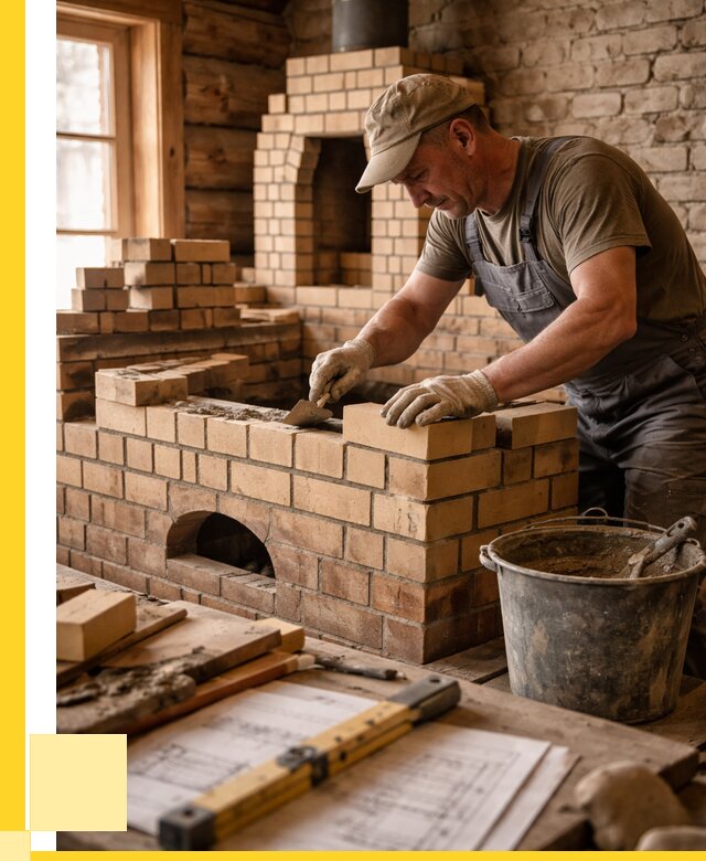 Кладка печей из кирпича в Краснокамске цены от 30411 р. - ЭриданКнм