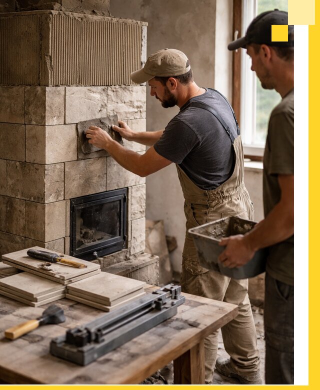 Профессиональная облицовка печей в Краснокамске: керамика и камень