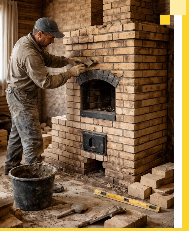 Кирпичные печи под ключ в Краснокамске: проектирование и кладка
