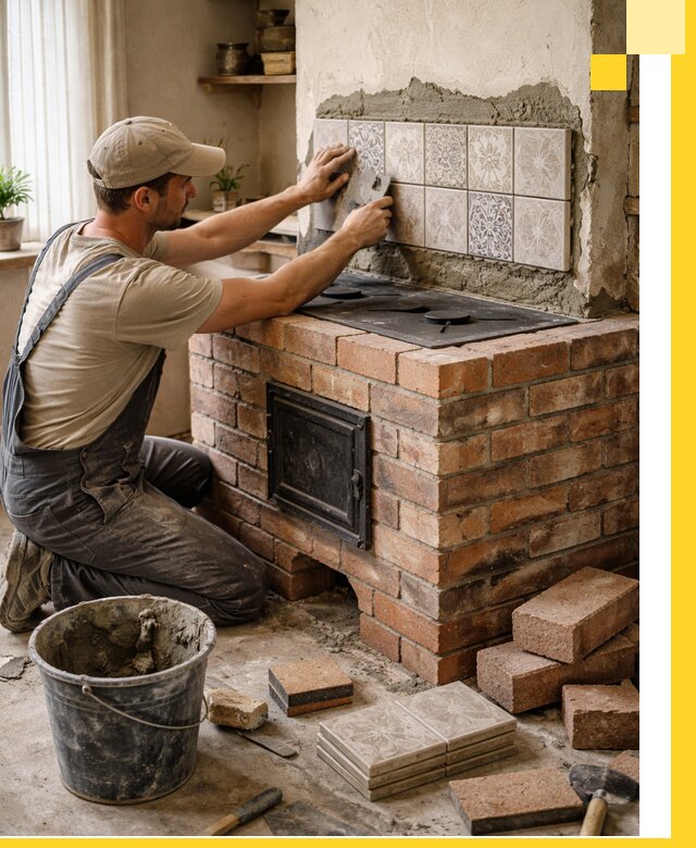 Печи с плитой на заказ монтаж гарантия и сервис в Краснокамске