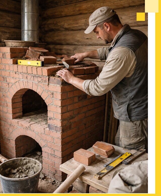 Изготовление и установка русских печей в Краснокамске под ключ