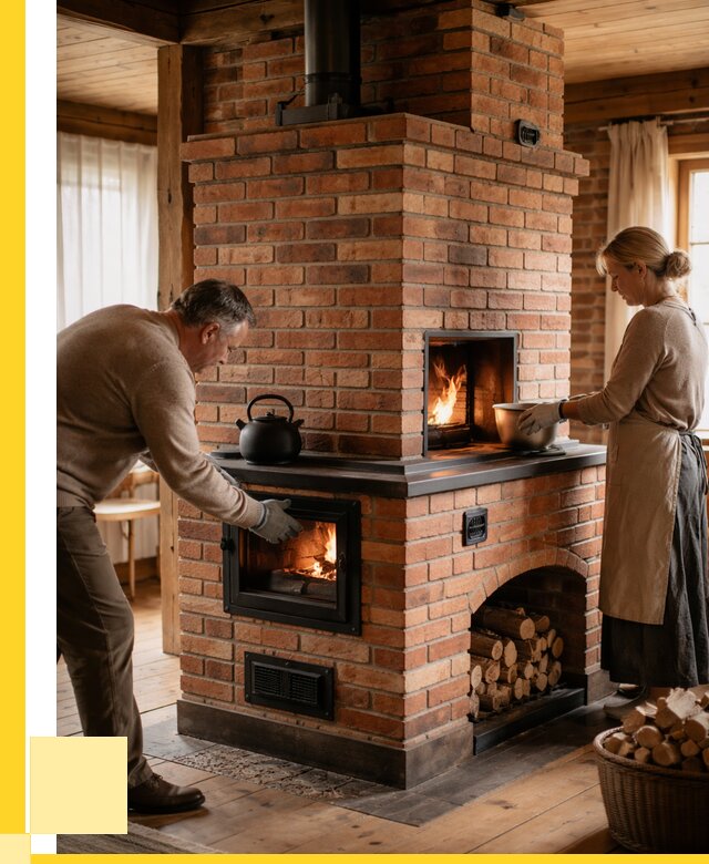 Печи для загородного дома под ключ в Краснокамске от 81096 р. | ЭриданКнм