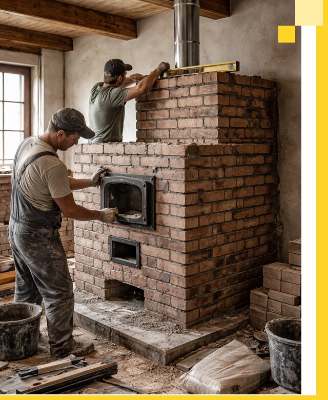 Печи для загородного дома под ключ в Краснокамске — монтаж и сервис