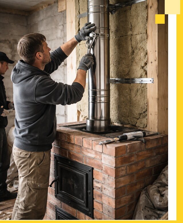 Изготовление и монтаж печей и дымоходов под ключ в Краснокамске