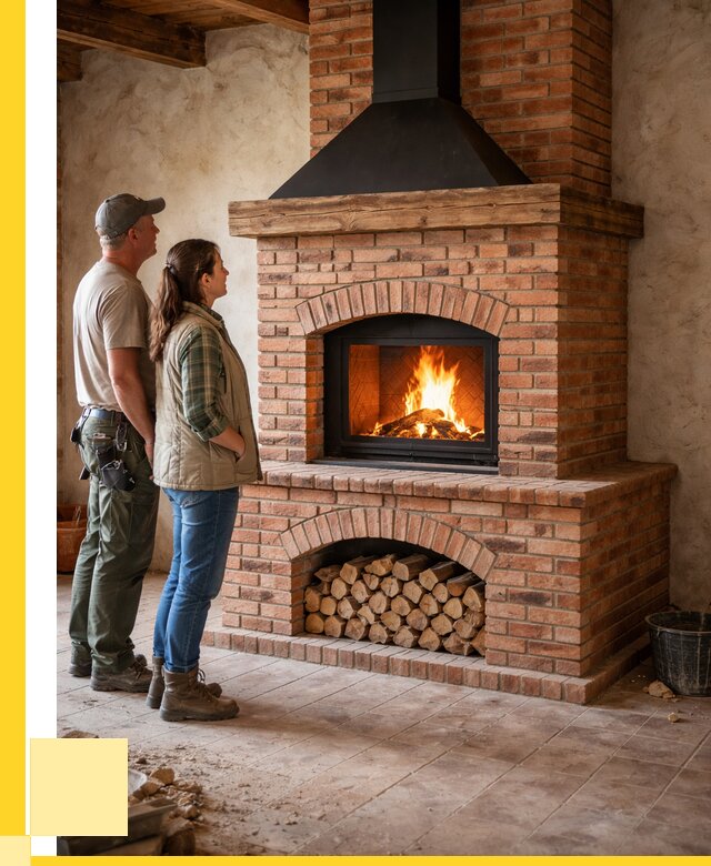 Печи камины из кирпича в Краснокамске от 121644 р. | ЭриданКнм