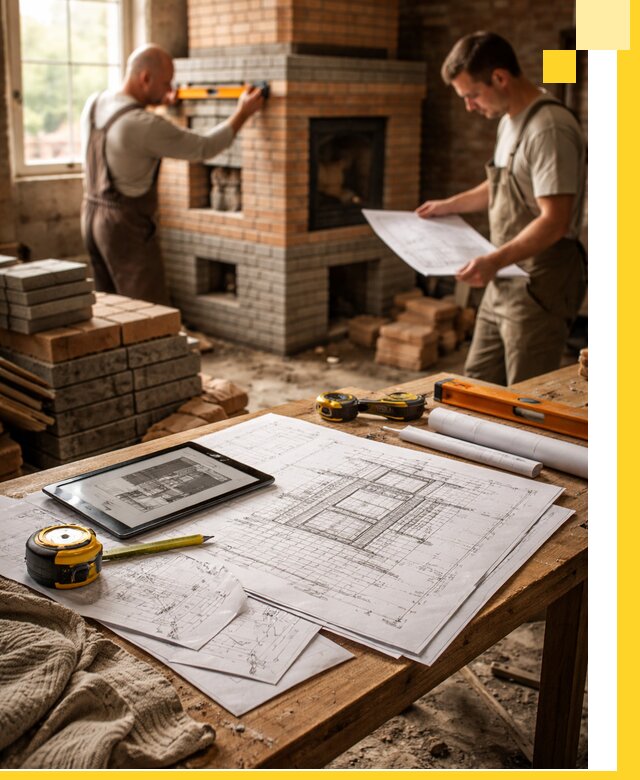 Проекты печей и каминов с индивидуальным дизайном в Краснокамске