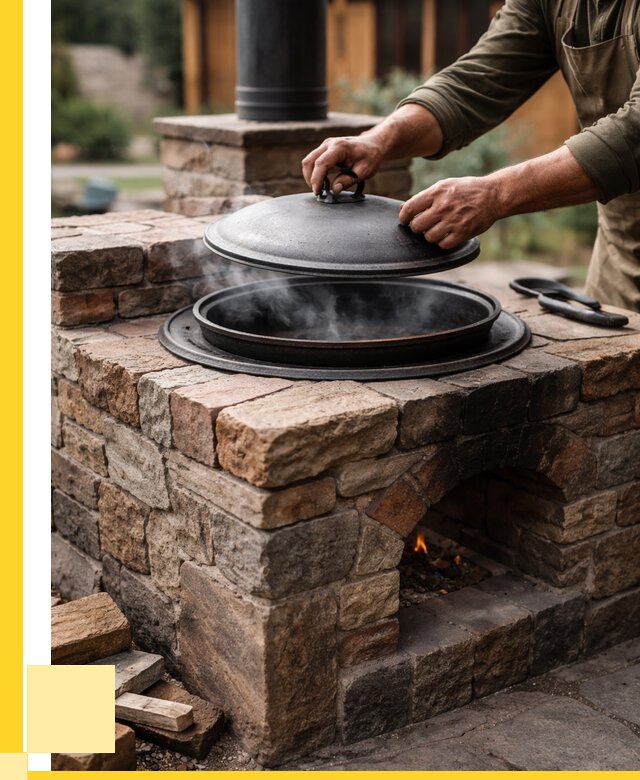 Печи для казана в Краснокамске по цене от 18247 р. | ЭриданКнм