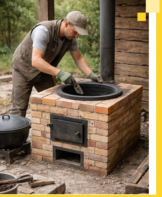 Изготовление и установка печей для казана в Краснокамске под ключ