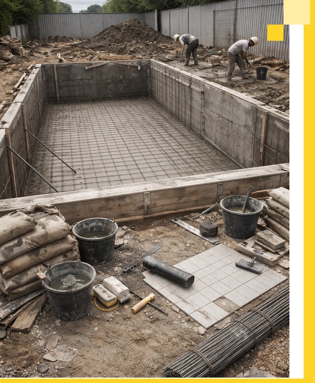 Строительство бассейнов под ключ в Краснокамске, дизайн и монтаж