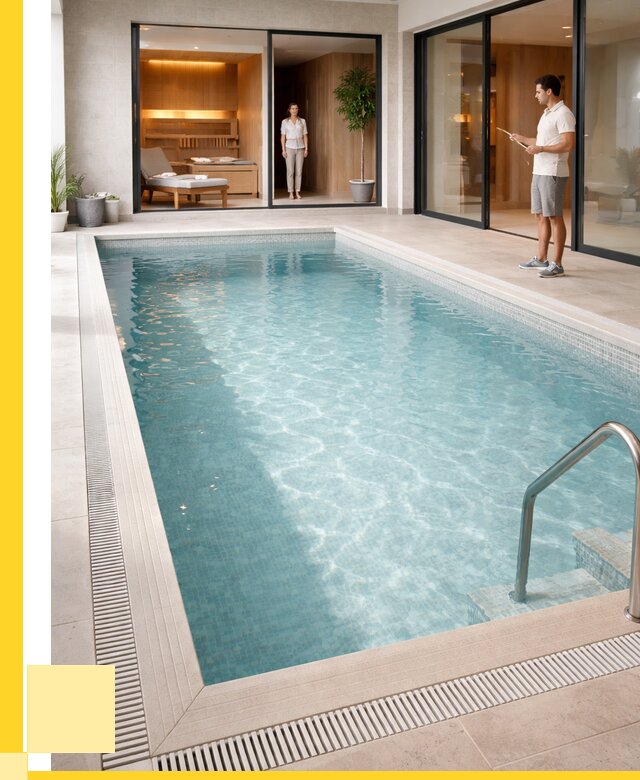 Отделка бассейна пленкой ПВХ в Краснокамске от 3548 р. - ЭриданКнм