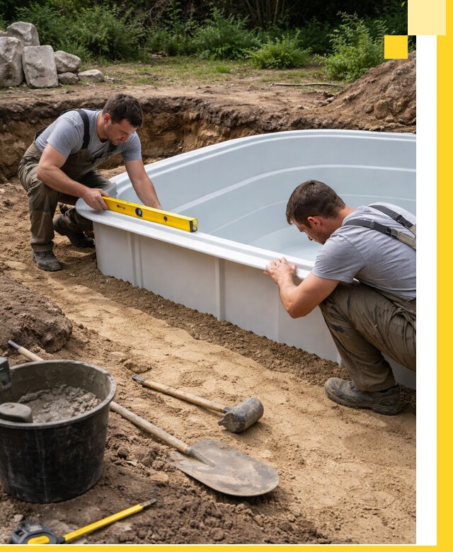 Производство и установка пластиковых бассейнов в Краснокамске под ключ