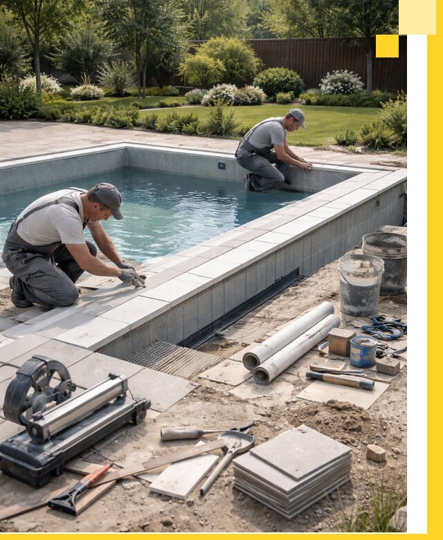 Строительство открытых бассейнов под ключ в Краснокамске профессионально