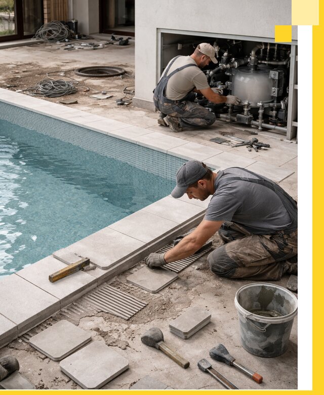 Строительство и монтаж бассейнов в коттедже в Краснокамске