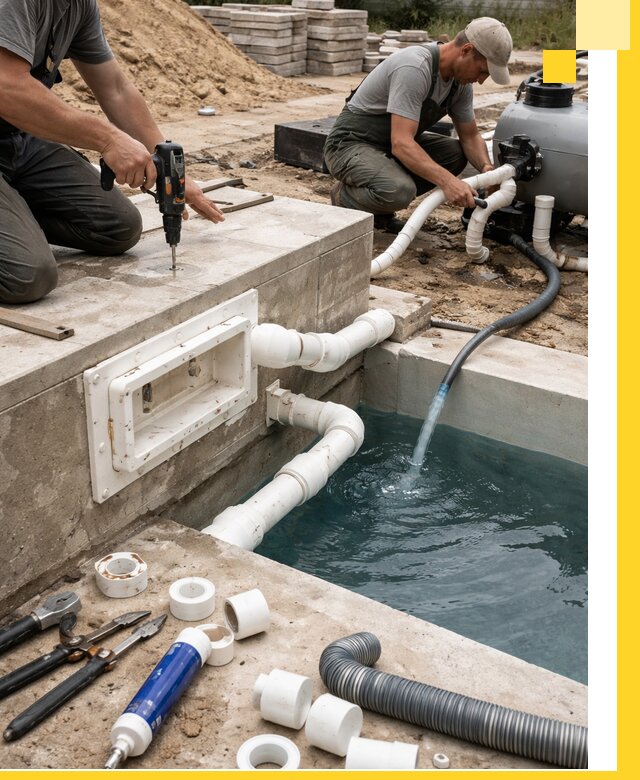 Строительство скиммерных бассейнов под ключ в Краснокамске