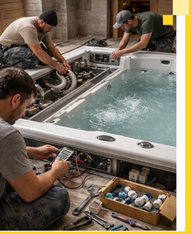 Гидромассажные бассейны под ключ в Краснокамске, дизайн и монтаж