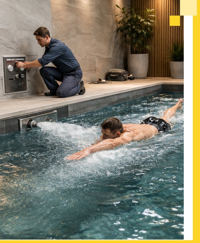 Проектирование и монтаж бассейнов с противотоком в Краснокамске