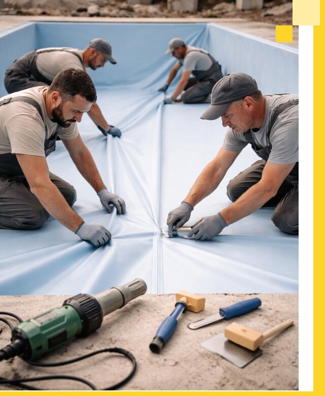 ПВХ пленка для бассейнов с монтажом и гарантией в Краснокамске