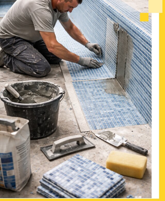 Укладка и ремонт мозаики для бассейнов под ключ в Краснокамске