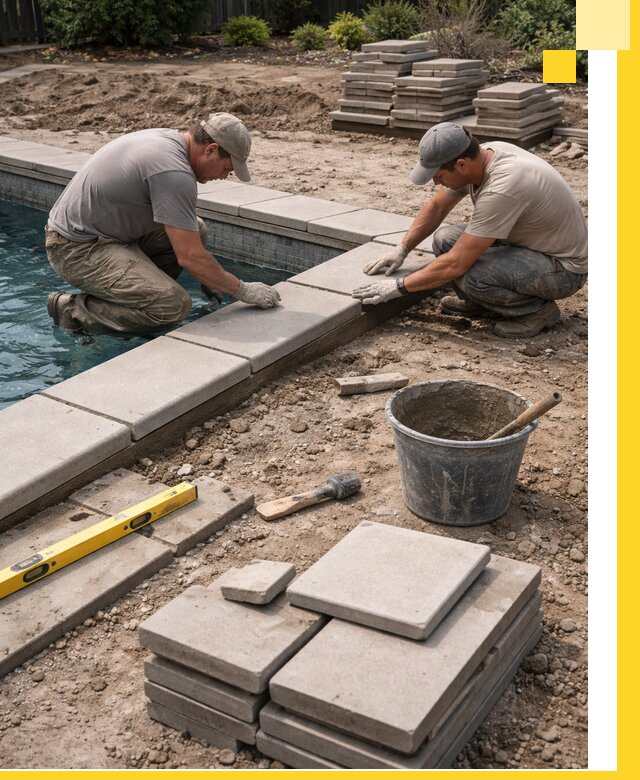 Установка и изготовление копингового камня для бассейнов в Краснокамске