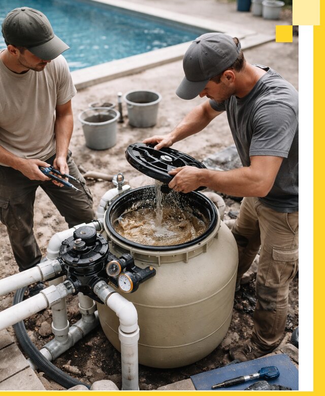 Установка и обслуживание песочных фильтров для бассейнов в Краснокамске