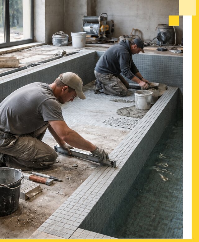 Строительство бассейна в частном доме в Краснокамске под ключ