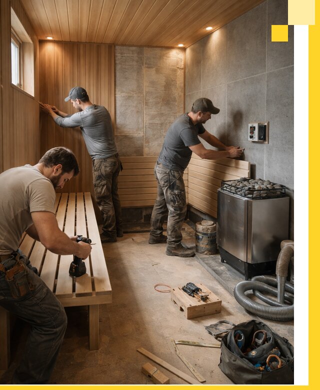 Сауны под ключ в Краснокамске, проектирование, строительство, отделка
