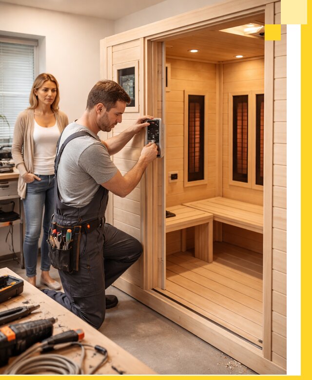 Инфракрасные сауны под ключ в Краснокамске продажа и установка