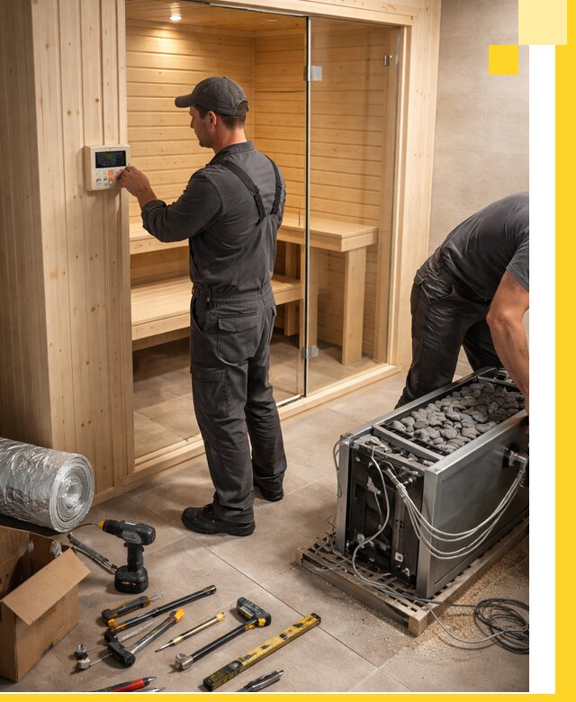 Поставка, установка и монтаж электрических саун в Краснокамске