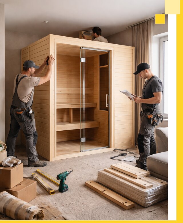 Установка и благоустройство саун в квартире в Краснокамске