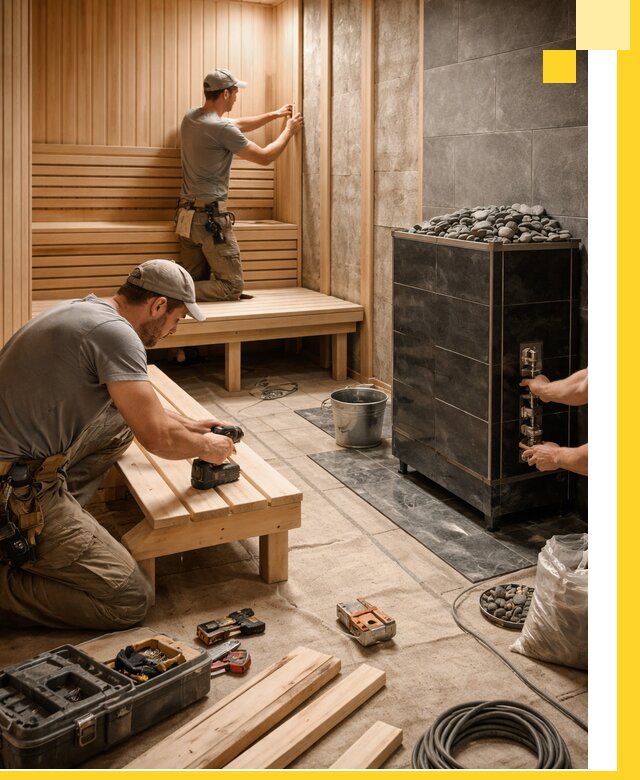 Дизайн и строительство интерьерных саун под ключ в Краснокамске