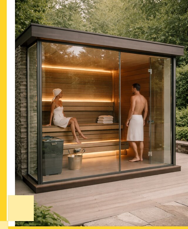 Сауна стеклянная и двери для сауны в Краснокамске от 253425 р. | ЭриданКнм