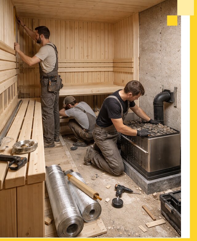 Индивидуальные сауны на заказ в Краснокамске под ключ, проект и монтаж