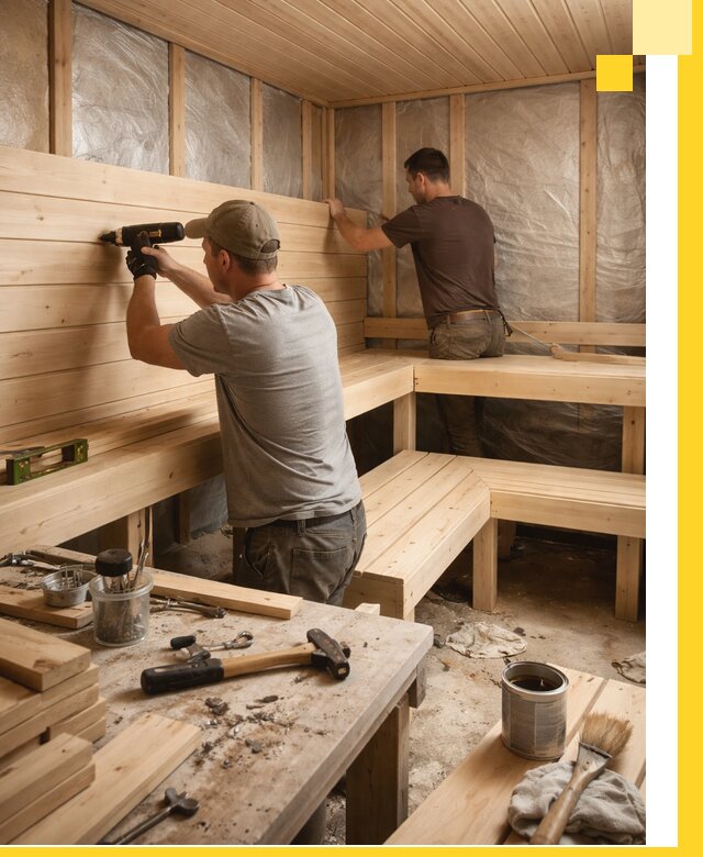 Профессиональная отделка бань и саун под ключ в Краснокамске