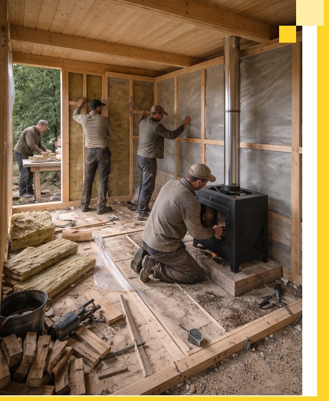 Профессиональный монтаж бань под ключ в Краснокамске для дома