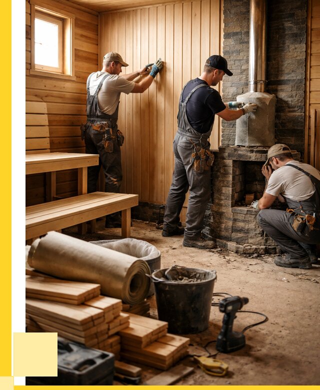 Ремонт бань под ключ в Краснокамске от 45617 р. | ЭриданКнм