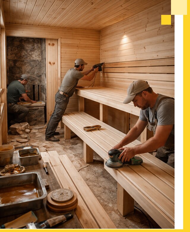 Профессиональная отделка бань в Краснокамске под ключ, с гарантией