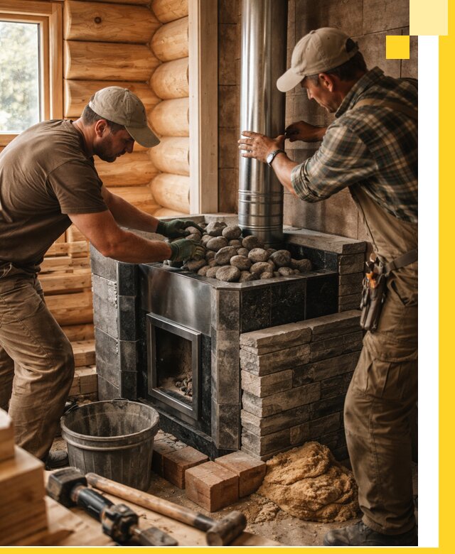 Строительство и отделка русских бань под ключ в Краснокамске