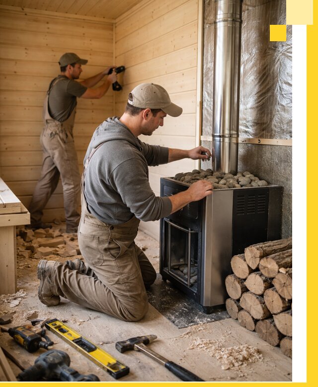 Строительство деревянных бань под ключ в Краснокамске проекты и монтаж