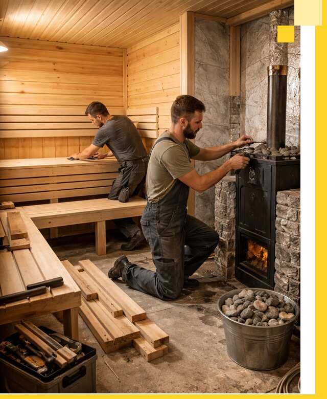 Дизайн и строительство интерьеров бань под ключ в Краснокамске