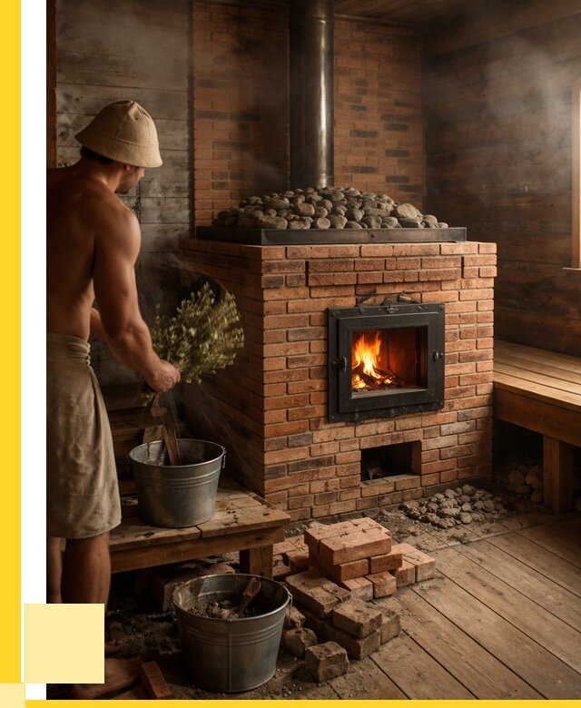 Кирпичные банные печи в Краснокамске от 91233 р. | ЭриданКнм