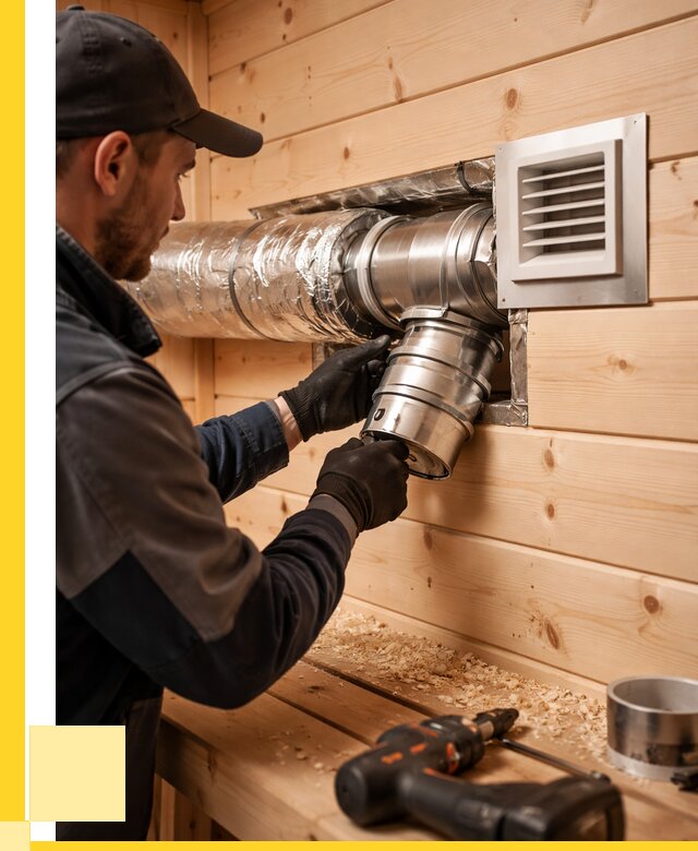 Монтаж вентиляции бани в Краснокамске от 12164 р. | ЭриданКнм