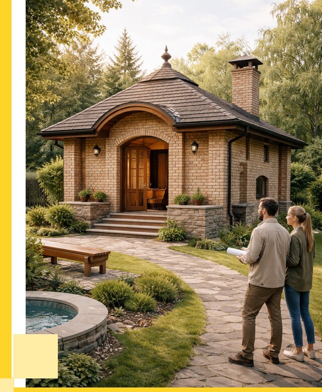 Проект кирпичной бани в Краснокамске от 30411 р. | ЭриданКнм