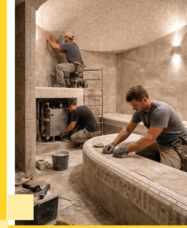 Монтаж хамамов под ключ в Краснокамске от 253425 р. ЭриданКнм