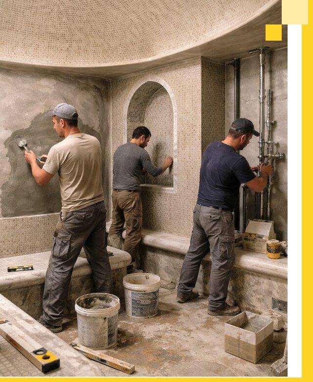 Профессиональный монтаж хамамов под ключ в Краснокамске с гарантией