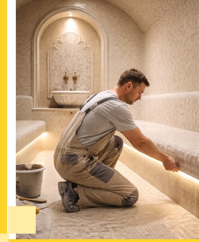 Отделка хамамов под ключ в Краснокамске от 5575 р. | ЭриданКнм